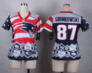 Nike New England Patriots #87 Rob Gronkowski 2015 Noble Fashion Womens Jersey