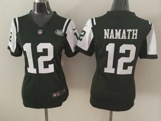 Women's New York Jets #12 Joe Namath Nike Green Game Jersey