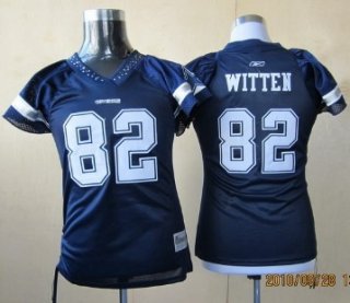 Dallas Cowboys #82 Witten Blue Womens Field Flirt Fashion Jersey