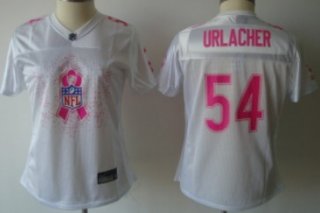 Chicago Bears #54 Brian Urlacher 2011 Breast Cancer Awareness White Womens Fashion Jersey