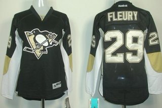 Pittsburgh Penguins #29 Marc-Andre Fleury Black Womens Jersey