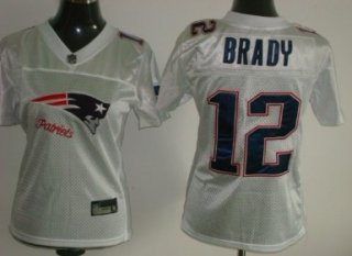 New England Patriots #12 Tom Brady 2011 White Stitched Womens Jersey