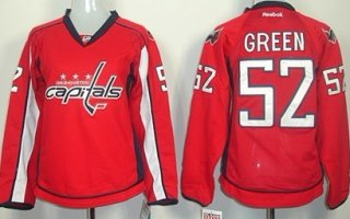Washington Capitals #52 Mike Green Red Womens Jersey