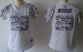 Dallas Cowboys #29 DeMarco Murray White Womens Zebra Field Flirt Fashion Jersey