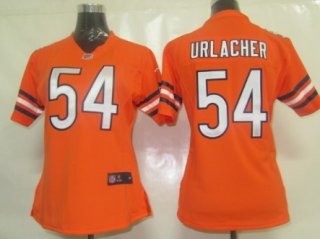 Nike Chicago Bears #54 Brian Urlacher Orange Game Womens Jersey