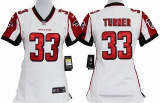 Nike Atlanta Falcons #33 Michael Turner White Game Womens Jersey