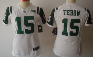 Nike New York Jets #15 Tim Tebow White Limited Womens Jersey