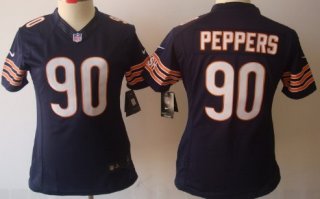 Nike Chicago Bears #90 Julius Peppers Blue Limited Womens Jersey