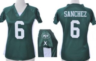 Nike New York Jets #6 Mark Sanchez 2012 Green Womens Draft Him II Top Jersey