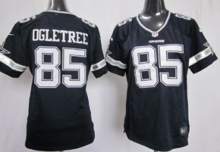 Nike Dallas Cowboys #85 Kevin Ogletree Blue Game Womens Jersey