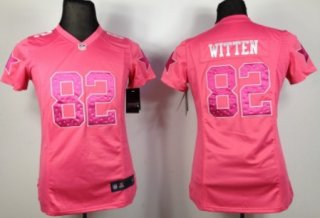 Nike Dallas Cowboys #82 Jason Witten Pink Sweetheart Diamond Womens Jersey