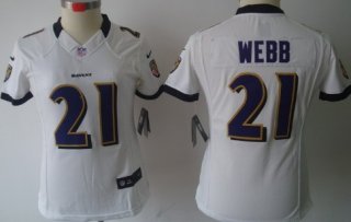 Nike Baltimore Ravens #21 Lardarius Webb White Limited Womens Jersey