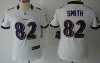 Nike Baltimore Ravens #82 Torrey Smith White Limited Womens Jersey