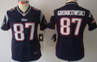 Nike New England Patriots #87 Rob Gronkowski Blue Limited Womens Jersey