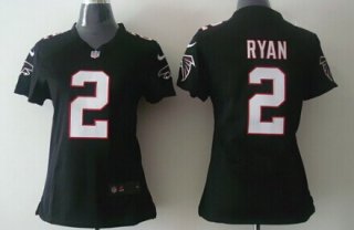 Nike Atlanta Falcons #2 Matt Ryan Black Game Womens Jersey