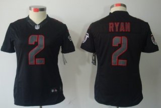 Nike Atlanta Falcons #2 Matt Ryan Black Impact Limited Womens Jersey