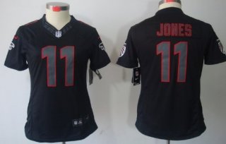 Nike Atlanta Falcons #11 Julio Jones Black Impact Limited Womens Jersey