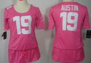 Nike Dallas Cowboys #19 Miles Austin Breast Cancer Awareness Pink Womens Jersey