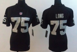 Nike Oakland Raiders #75 Howie Long Black Game Womens Jersey