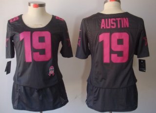 Nike Dallas Cowboys #19 Miles Austin Breast Cancer Awareness Gray Womens Jersey