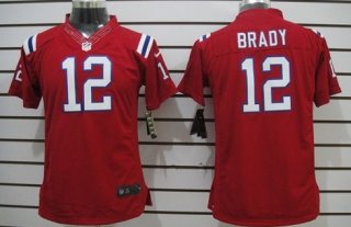 Nike New England Patriots #12 Tom Brady Red Limited Womens Jersey