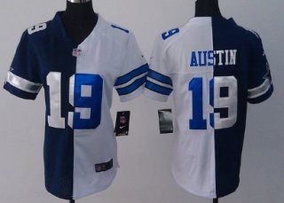 Nike Dallas Cowboys #19 Miles Austin Blue/White Two Tone Womens Jersey