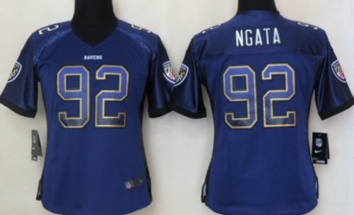 Nike Baltimore Ravens #92 Haloti Ngata Drift Fashion Purple Womens Jersey