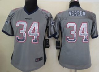 Nike New England Patriots #34 Shane Vereen Drift Fashion Gray Womens Jersey