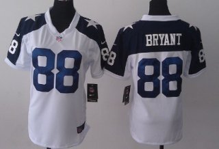 Nike Dallas Cowboys #88 Dez Bryant White Thanksgiving Game Womens Jersey