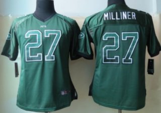 Nike New York Jets #27 Dee Milliner Drift Fashion Green Womens Jersey