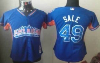 Chicago White Sox #49 Chris Sale 2013 All-Star Blue Womens Jersey