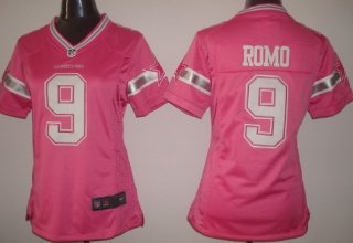 Nike Dallas Cowboys #9 Tony Romo 2013 Pink Love Womens Jersey