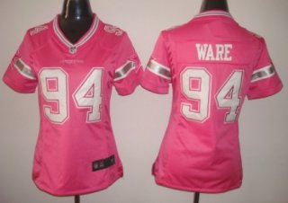 Nike Dallas Cowboys #94 DeMarcus Ware 2013 Pink Love Womens Jersey