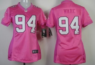 Nike Dallas Cowboys #94 DeMarcus Ware Pink Love Womens Jersey
