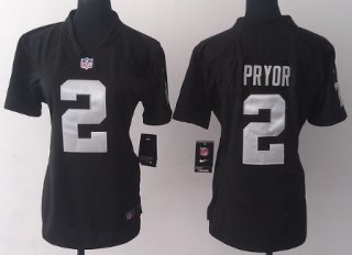 Nike Oakland Raiders #2 Terrelle Pryor Black Game Womens Jersey