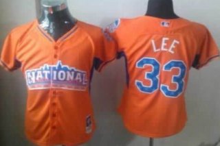 Philadelphia Phillies #33 Cliff Lee 2013 All-Star Orange Womens Jersey