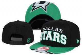 NHL Dallas Stars Team Logo Black Snapback Adjustable Hat