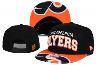 NHL Philadelphia Flyers Team Logo Black Snapback Adjustable Hat