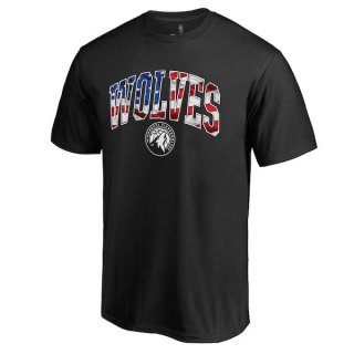 Men's Minnesota Timberwolves Black Banner Wave T-Shirt