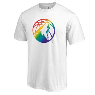 Men's Minnesota Timberwolves White Fanatics Branded Team Pride V-Neck T-Shirt