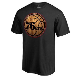 Men's Philadelphia 76ers Fanatics Branded Black Hardwood T-Shirt