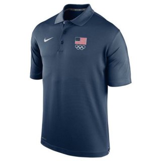 Team USA Nike 5 Rings Varsity Performance Polo Navy