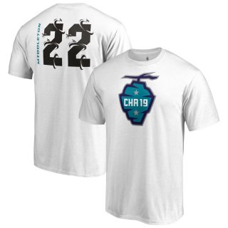 Milwaukee Bucks 22 Khris Middleton Fanatics Branded 2019 NBA All-Star Game The Buzz Side Sweep Name & Number T-Shirt White