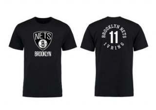 Brooklyn Nets 11 Kyrie Irving Black T-Shirt2