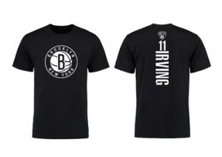 Brooklyn Nets 11 Kyrie Irving Black T-Shirts