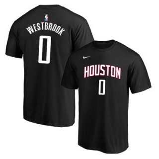 Houston Rockets 0 Russell Westbrook Black Nike T-Shirt