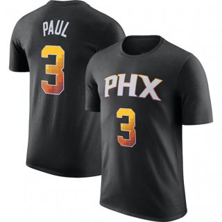 Men's Phoenix Suns #3 Chris Paul Black 2022-23 Statement Edition Name & Number T-Shirt