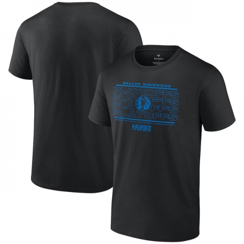 Men's Dallas Mavericks Black 2024 Playoffs Fast Break Opportunity T-Shirt