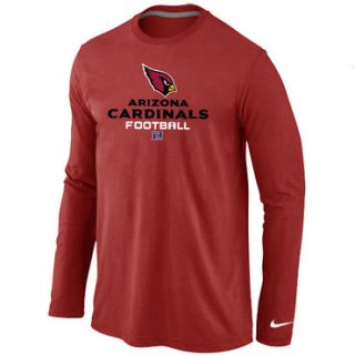 Nike Arizona Cardinals Authentic Logo Long Sleeve T-Shirt RED