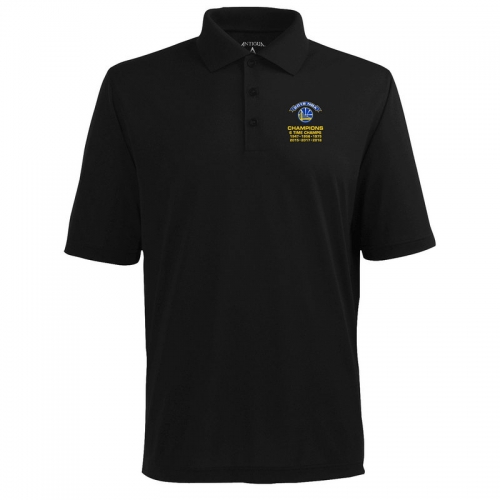 Golden State Warriors Antigua 2018 NBA Finals Champions Pique Xtra-Lite Polo - Black